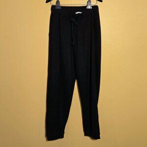 Zara Black‎ Drawstring Jogger Knit Pants Medium Athleisure Lounge Pockets Soft